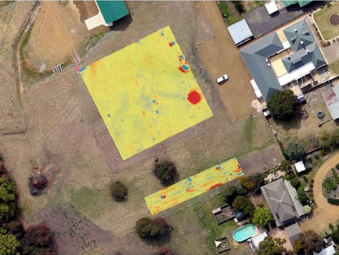 Kempton Manor magnetic gradiometry survey — south side